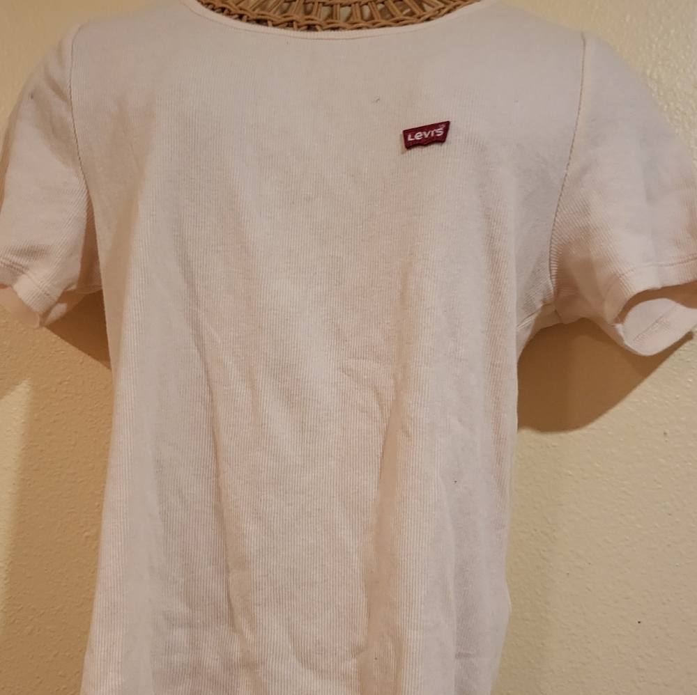 Light pink knit top